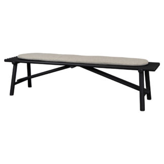 Sticks Bench - Lava Gray Aluminum, Desert Sand Cushion