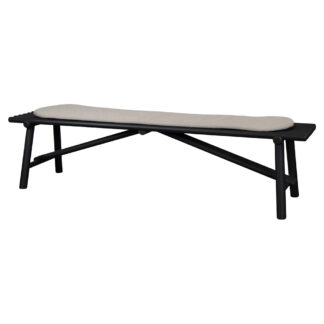 Sticks Bench - Lava Gray Aluminum, Sand Cushion