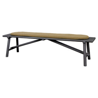 Sticks Bench - Lava Gray Aluminum, Turmeric Yellow Cushion