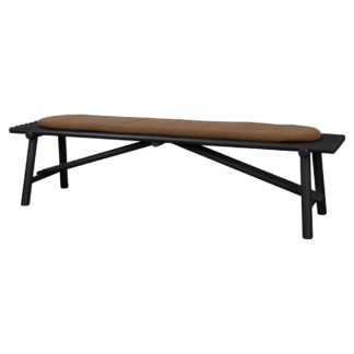 Sticks Bench - Lava Gray Aluminum, Umber Brown Cushion