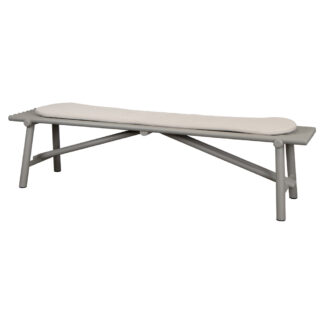 Sticks Bench - Taupe Aluminum, Sand Cushion