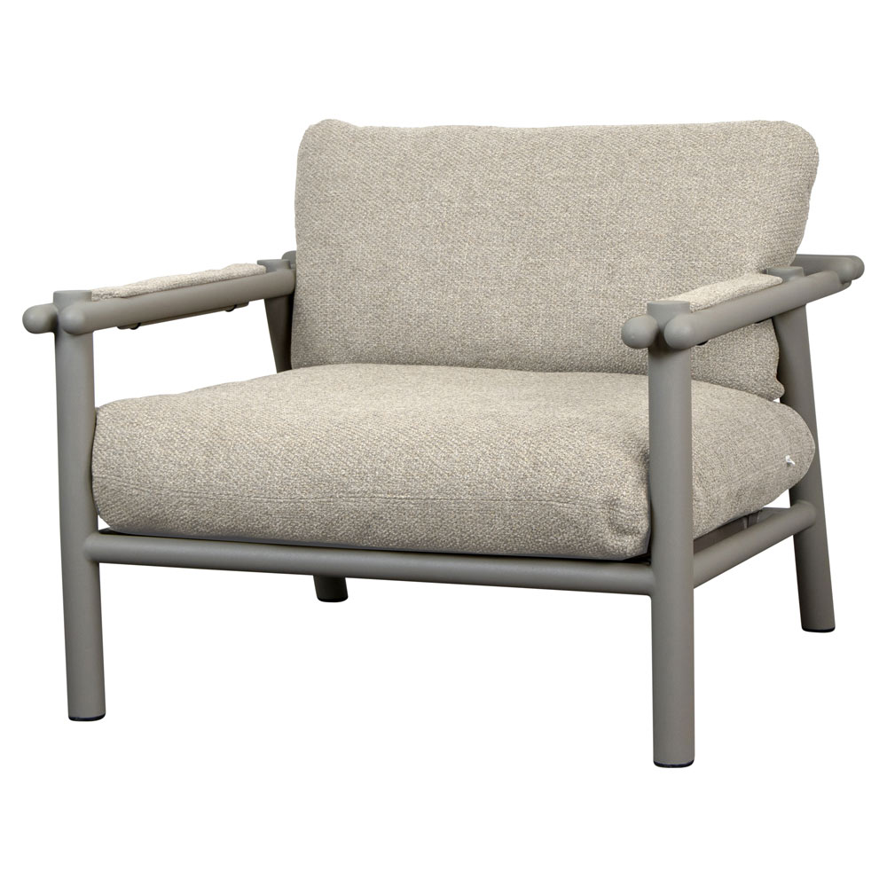 Sticks Lounge Chair - Desert Sand Cushions, Taupe Aluminum Frame | Rouse Home