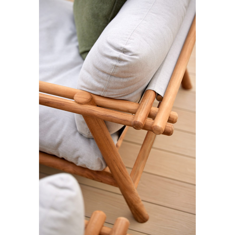 Sticks Lounge Chair - Desert Sand Cushions, Taupe Aluminum Frame | Rouse Home