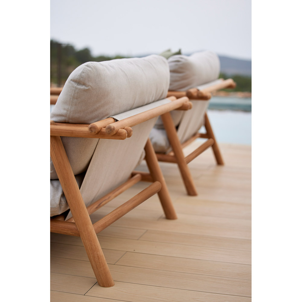 Sticks Lounge Chair - Desert Sand Cushions, Taupe Aluminum Frame | Rouse Home