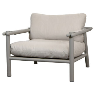 Sticks Lounge Chair - Sand Cushions, Taupe Aluminum Frame