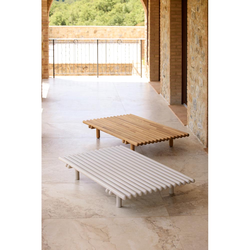 Sticks Platform Coffee Table - Sand Aluminum | Rouse Home