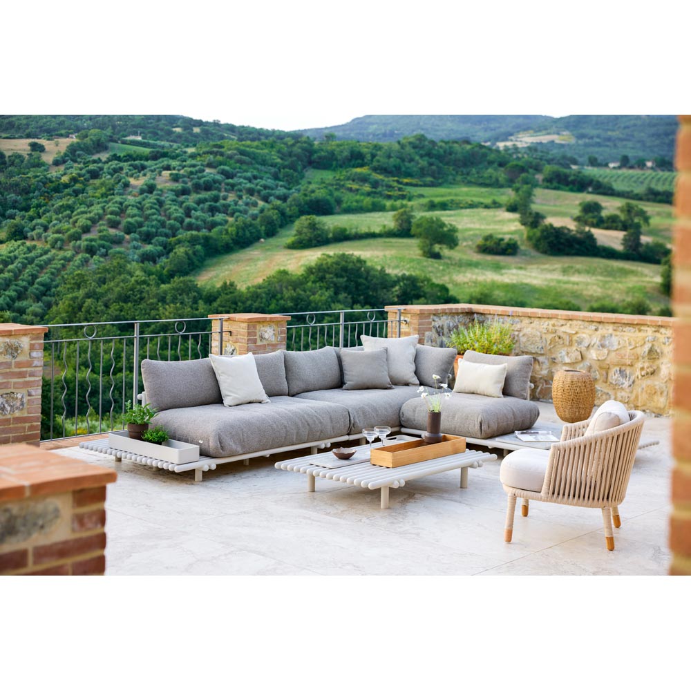 Sticks Platform Coffee Table - Sand Aluminum | Rouse Home