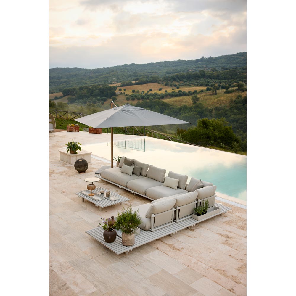 Sticks Platform Coffee Table - Sand Aluminum | Rouse Home