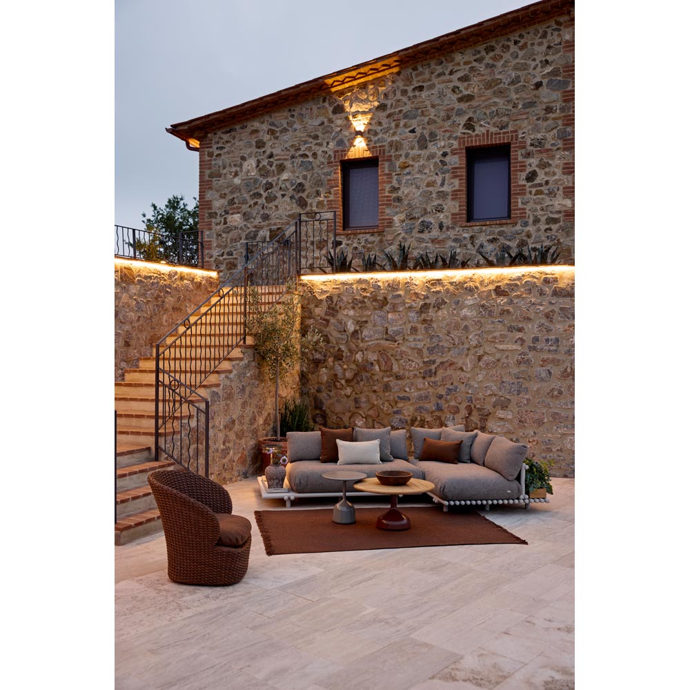 Sticks Platform Corner Sofa - Desert Sand Cushions, Aluminum Platform | Rouse Home