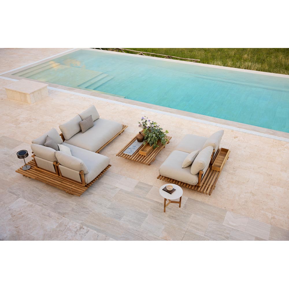 Sticks Platform Corner Sofa - Desert Sand Cushions, Aluminum Platform | Rouse Home