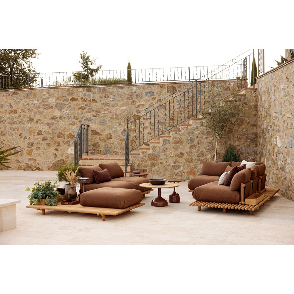 Sticks Platform Sofa Module Base - Teak | Rouse Home