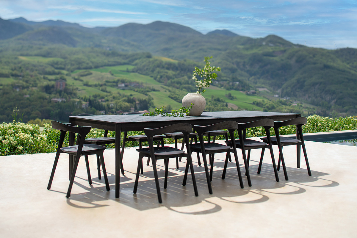 Bok outdoor black chair and dining table | Rouse Home