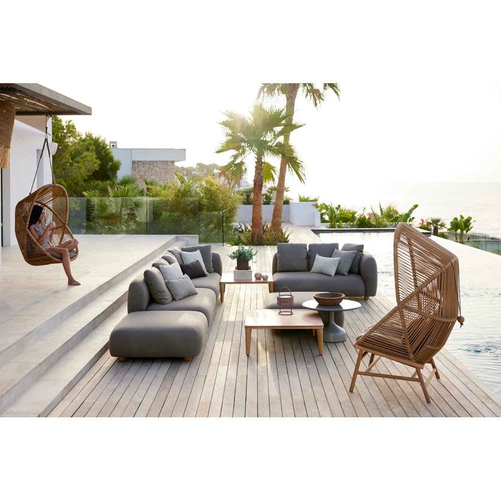 Capture Outdoor Pouf - Taupe | Rouse Home