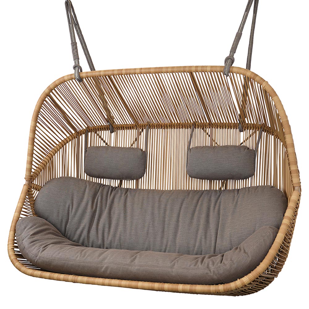 Hive Outdoor 2 Seater Sofa - Taupe Cushions, Taupe Rope Suspension | Rouse Home
