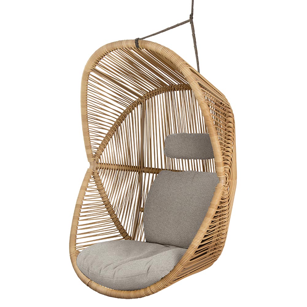 Hive Outdoor Chair - Desert Sand Cushions, Natural Weave Chair, Taupe Rope Suspension | Rouse Home