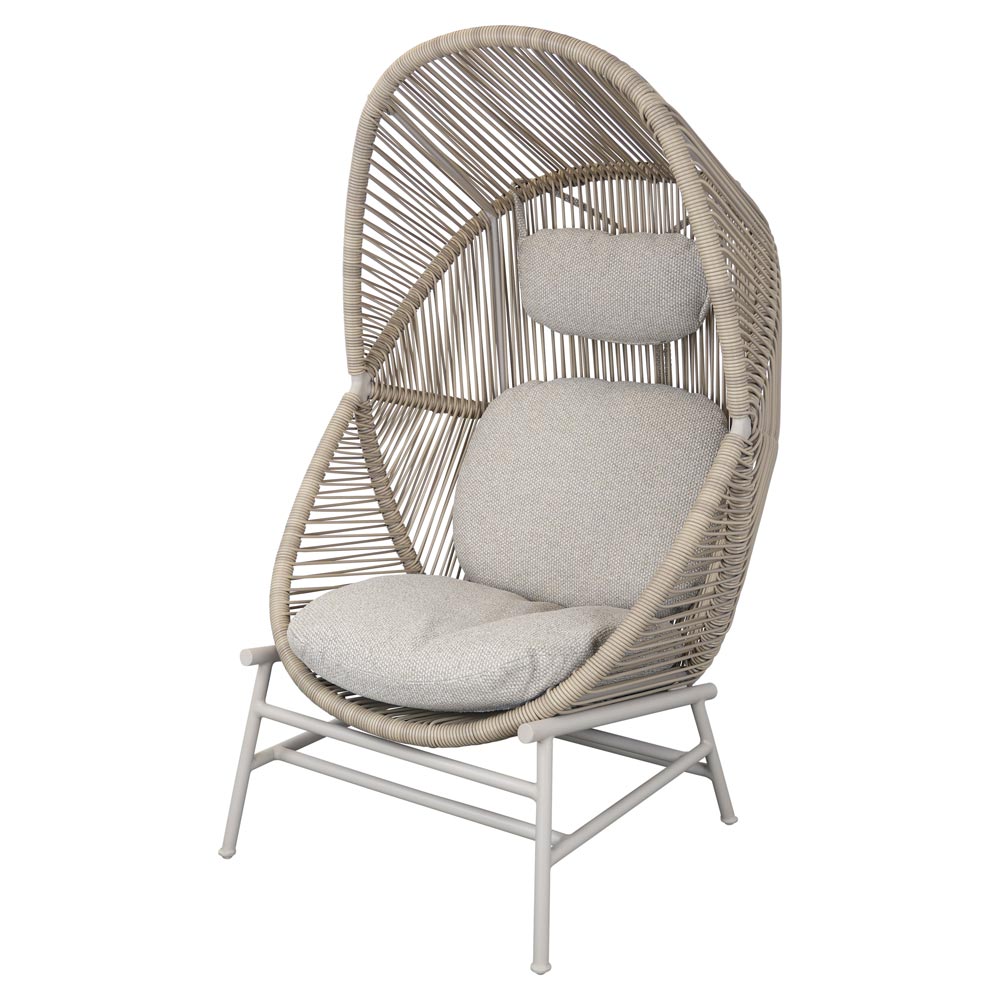 Hive Outdoor Chair - Desert Sand Cushions, Sand Weave Chair, Sand Aluminum Base