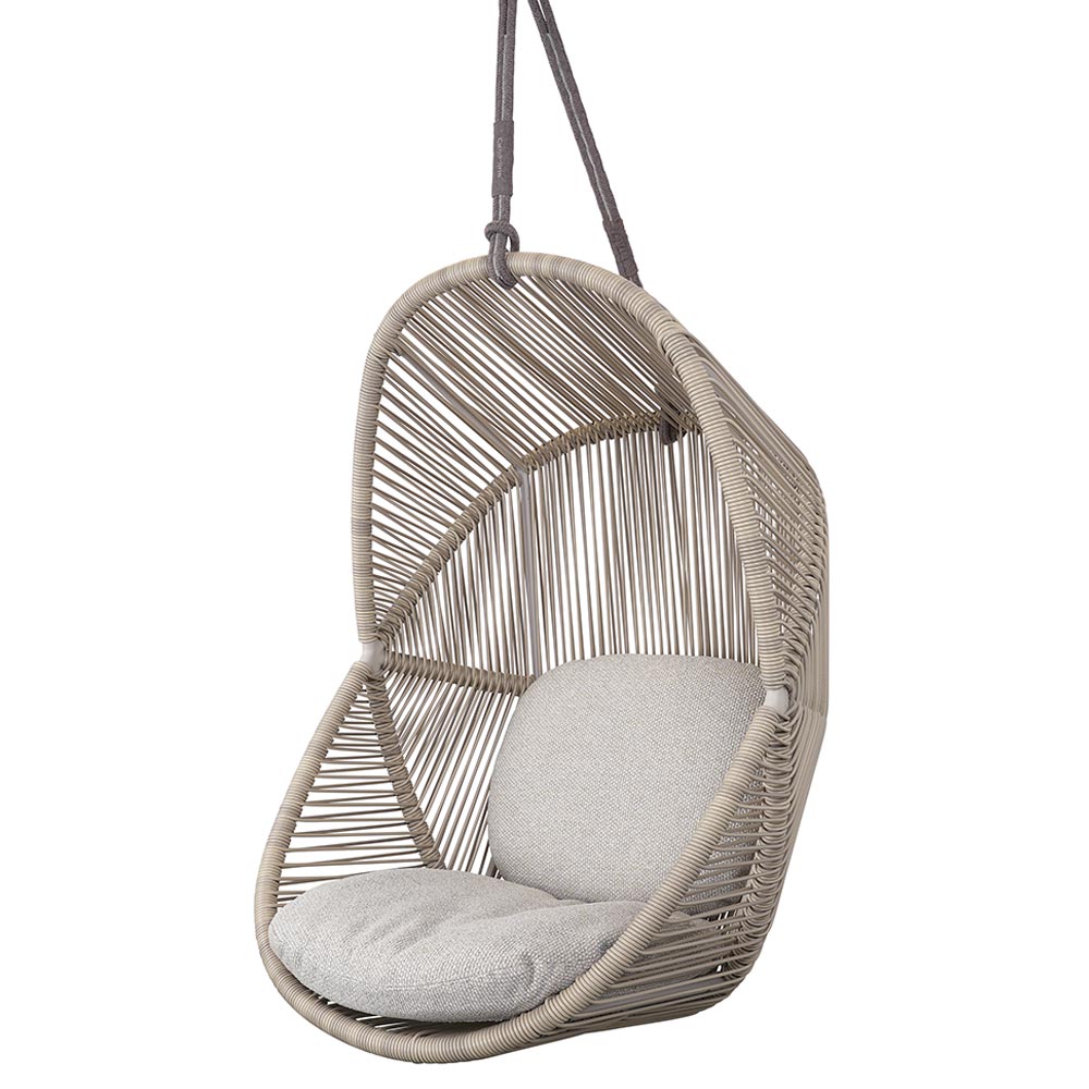 Hive Outdoor Chair - Desert Sand Cushions, Sand Weave Chair, Taupe Rope Suspension