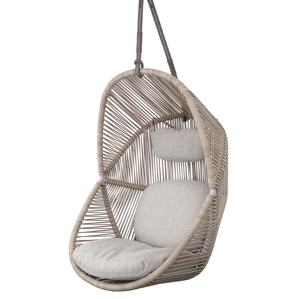 Hive Outdoor Chair - Desert Sand Cushions, Sand Weave Chair, Taupe Rope Suspension
