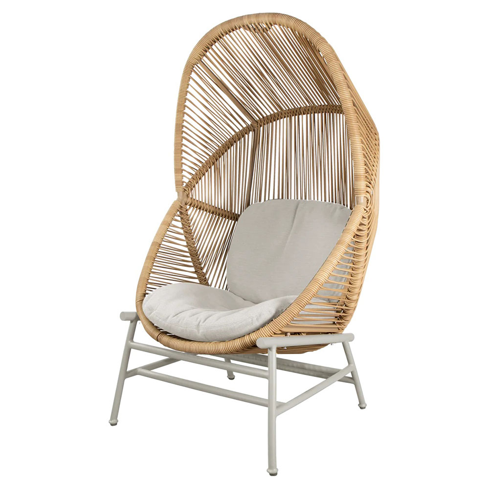 Hive Outdoor Chair Sand Cushions Natural Weave Chair Sand Aluminum Base 1 | Rouse Home
