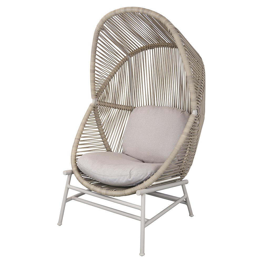 Hive Outdoor Chair - Sand Cushions, Sand Weave Chair, Sand Aluminum Base