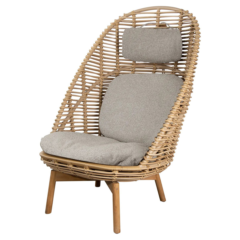 Hive Outdoor Highback Chair - Light Brown Cushions
