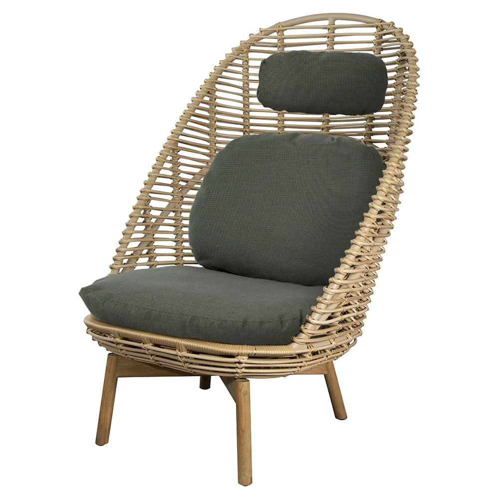 Hive Outdoor Highback Chair - Light Green Cushions
