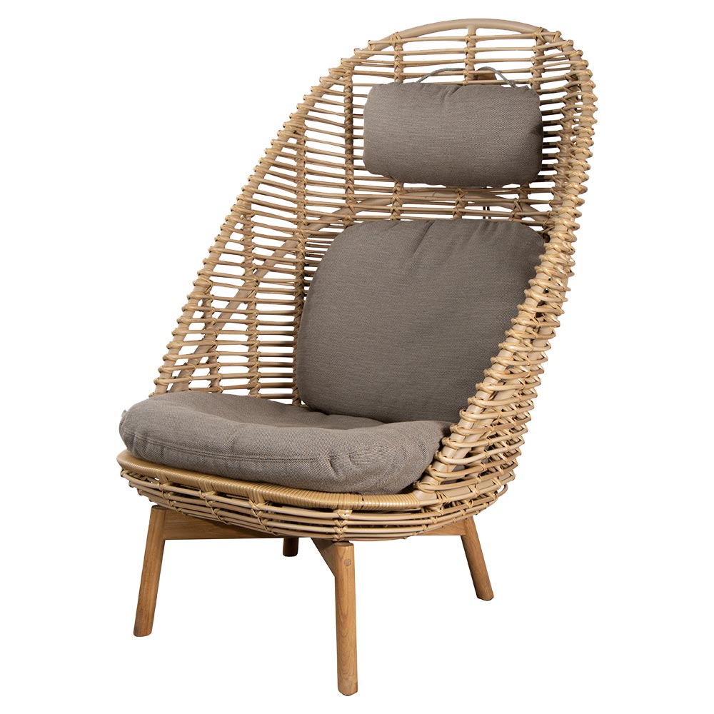 Hive Outdoor Highback Chair - Taupe Cushions