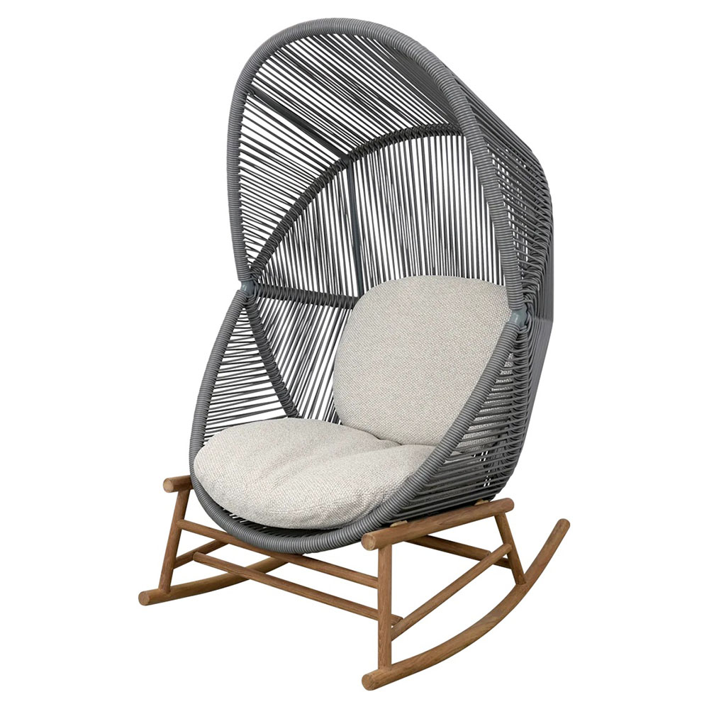 Hive Outdoor Rocking Chair - Desert Sand, Dusty Green Frame