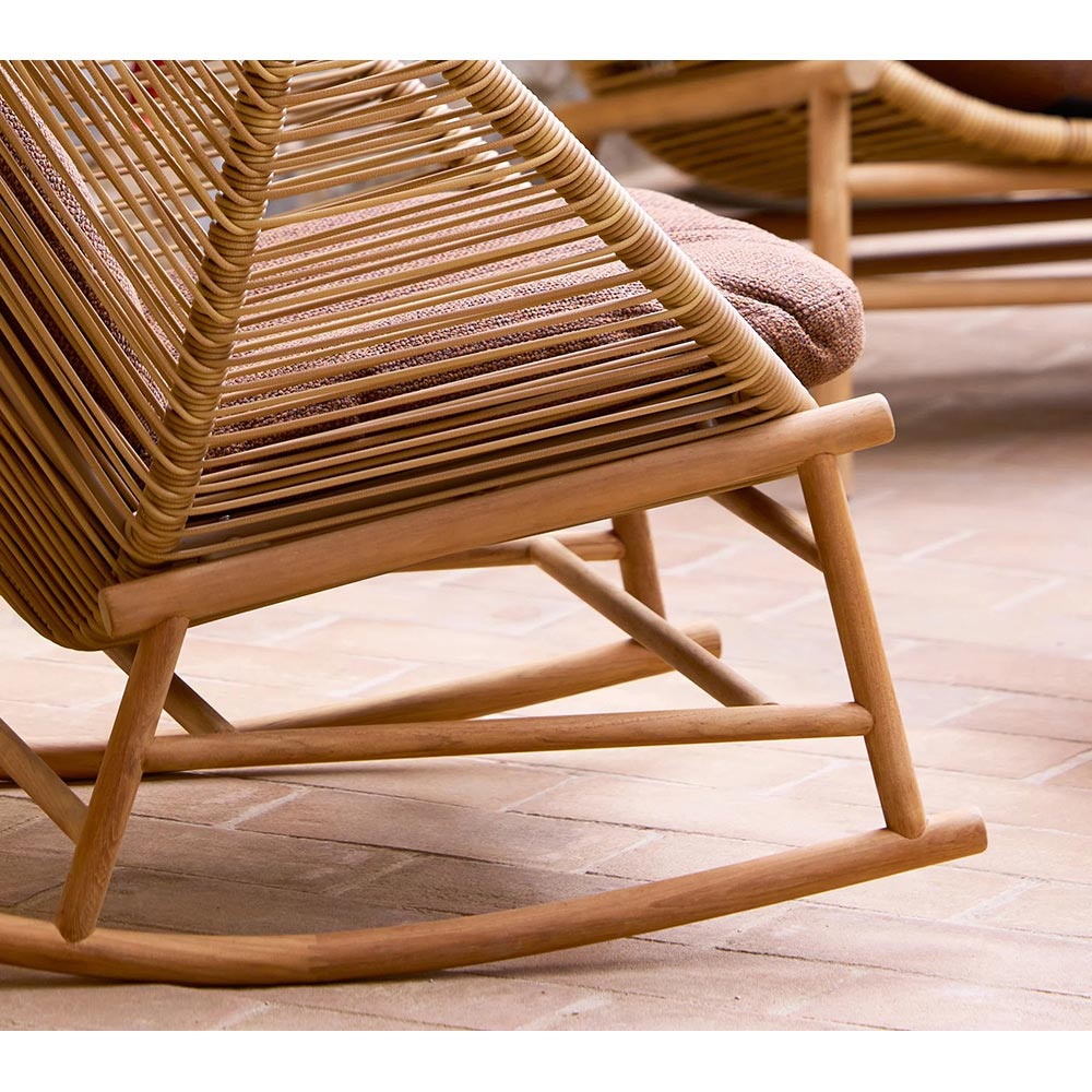 Hive Outdoor Rocking Chair - Desert Sand, Dusty Green Frame