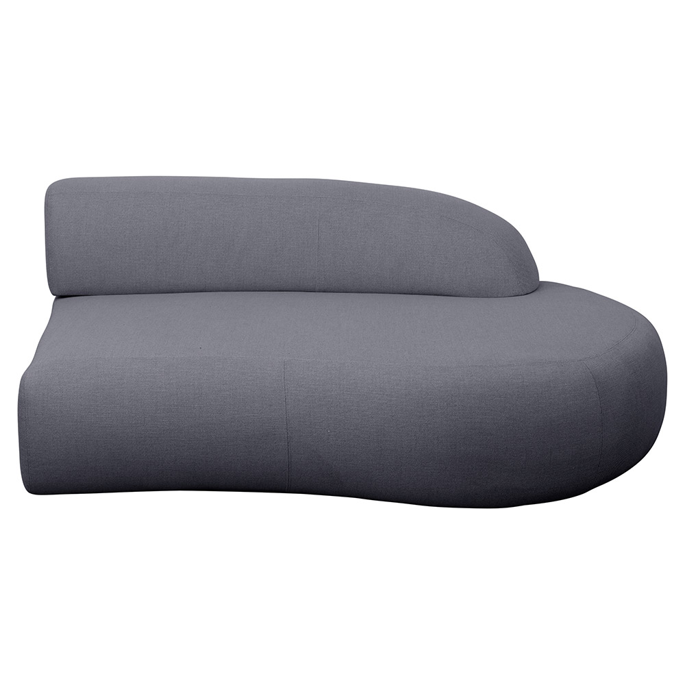 Mellow Outdoor Sofa - Left Module With Short Backrest, Gray | Rouse Home