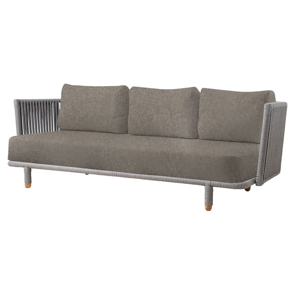 Moments 3 Seater Sofa - Light Brown Zen Cushions