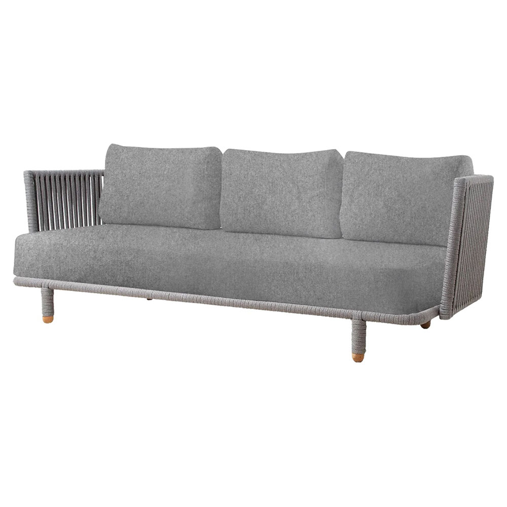 Moments 3 Seater Sofa - Light Gray Zen Cushions