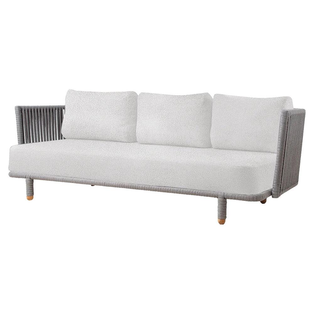 Moments 3 Seater Sofa - White Cushions