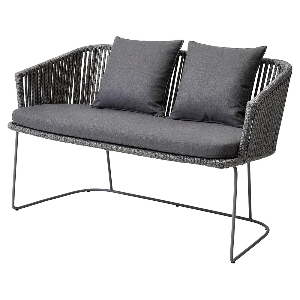 Moments Outdoor Bench - Gray Cushions | Rouse Home