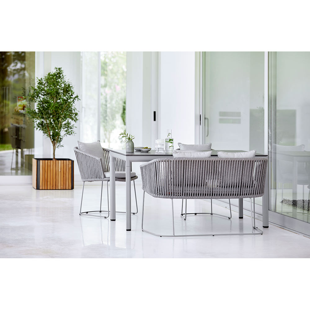 Moments Outdoor Bench - Gray Cushions | Rouse Home
