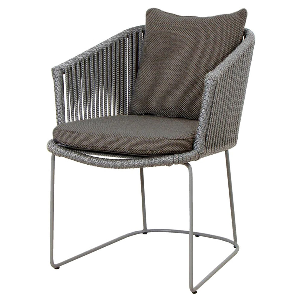Moments Outdoor Chair - Dark Gray Focus Cushions, Gray Rope Frame | Rouse Home