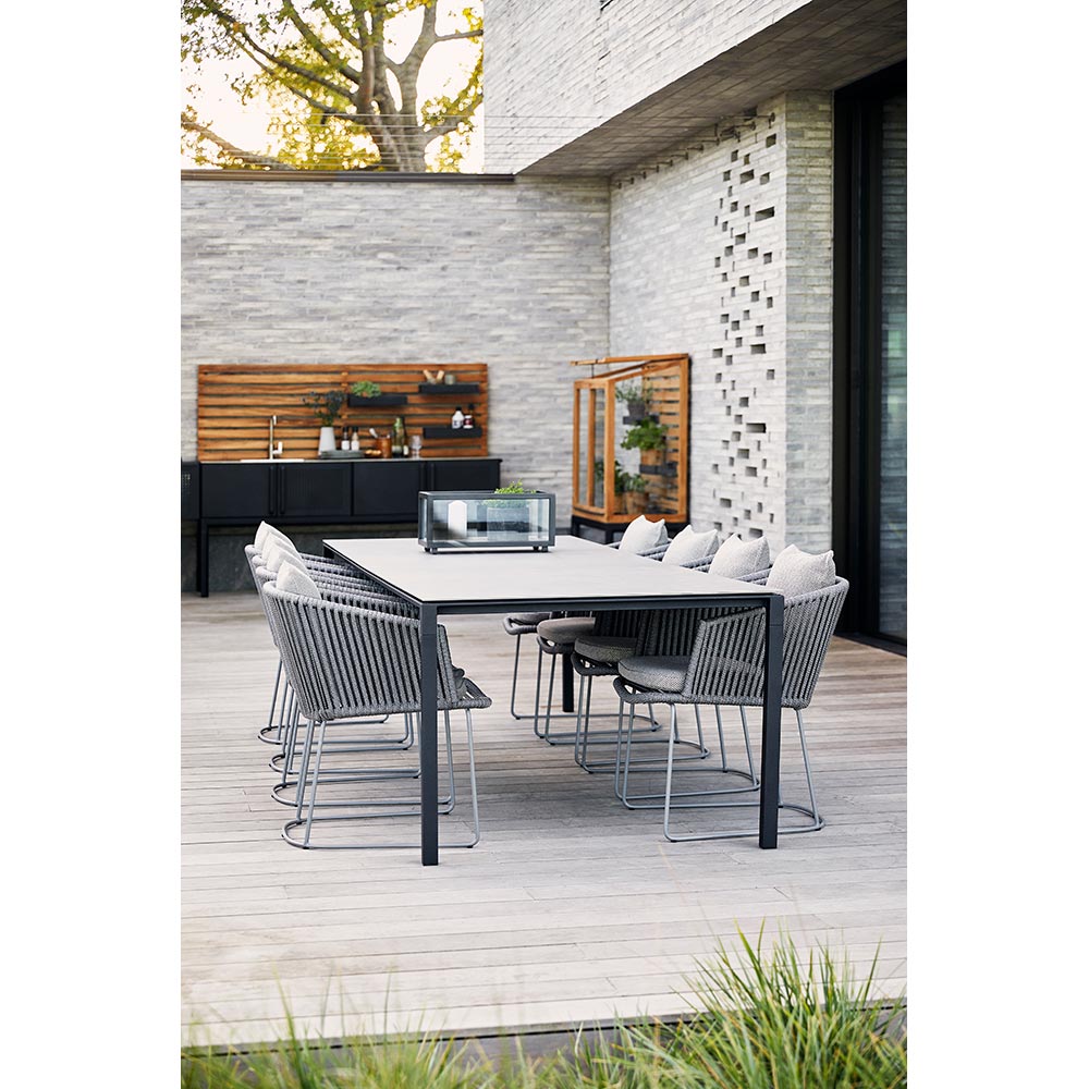 Moments Outdoor Chair - Dark Gray Focus Cushions, Gray Rope Frame | Rouse Home