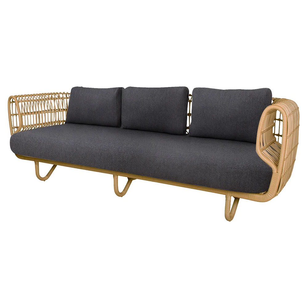 Nest 3 Seater Sofa - Dark Gray Cushions | Rouse Home