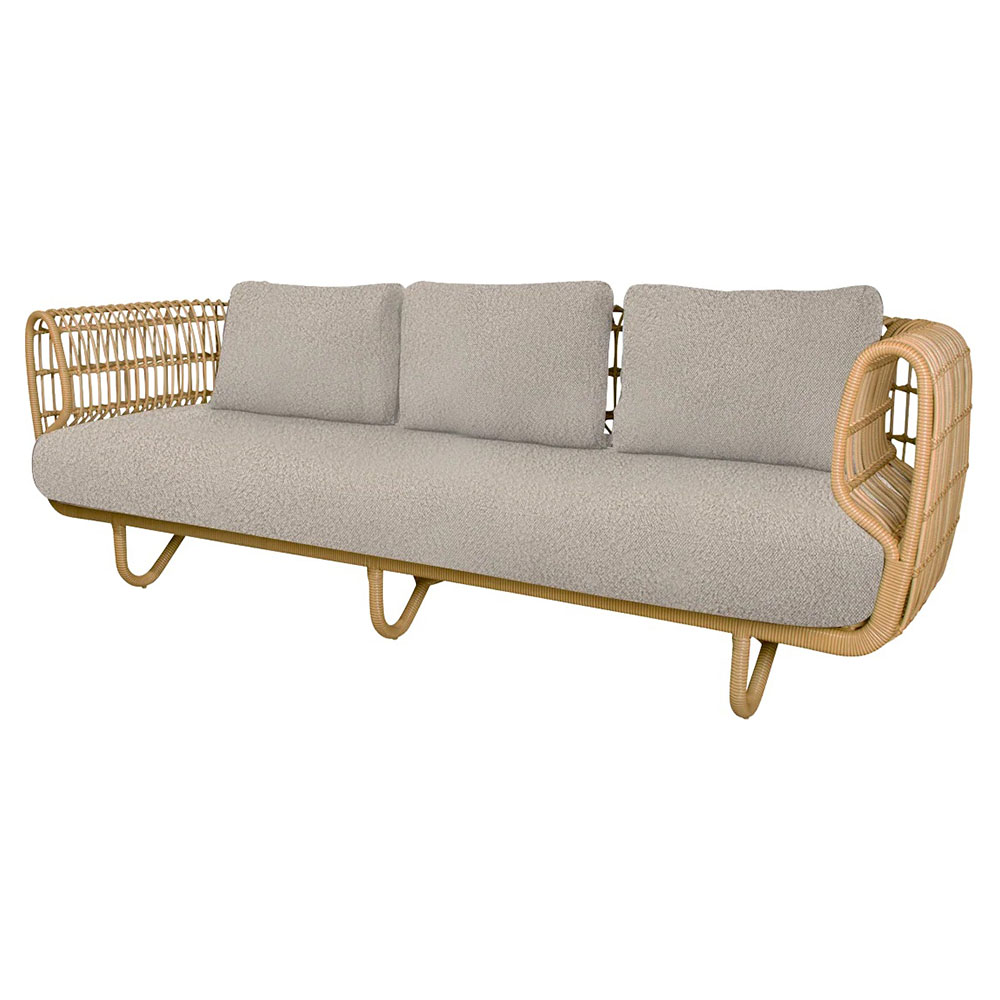 Nest 3 Seater Sofa - Light Brown Scent Cushions