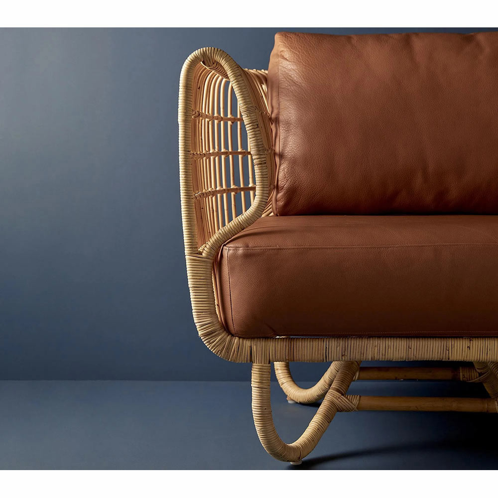 Nest 3 Seater Sofa - Light Brown Zen Cushions
