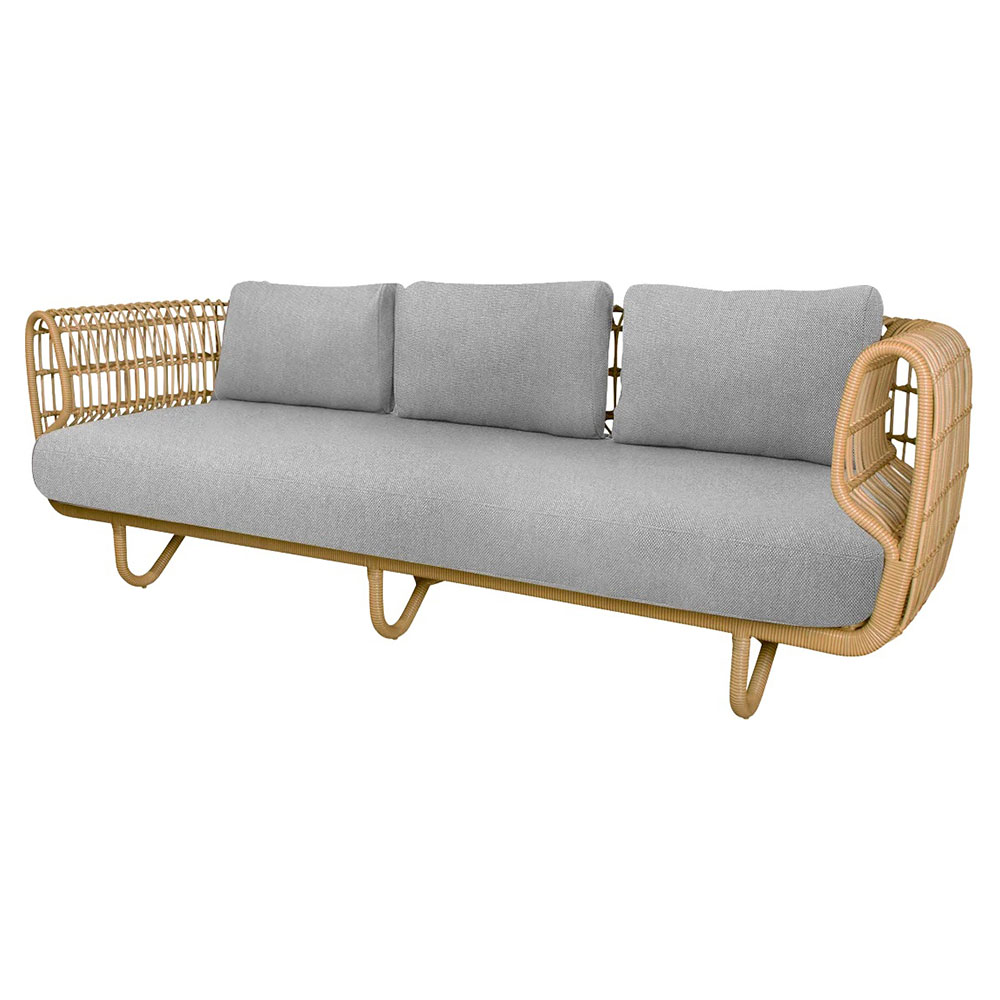 Nest 3 Seater Sofa - Light Gray Ambience Cushions