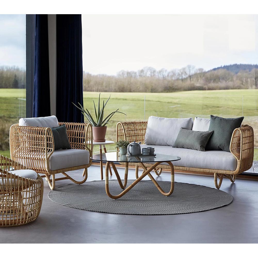 Nest 3 Seater Sofa - Light Gray Zen Cushions