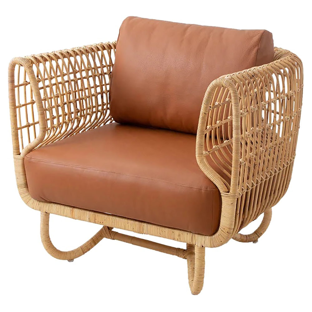 Nest Lounge Chair - Cognac Leather Cushions | Rouse Home