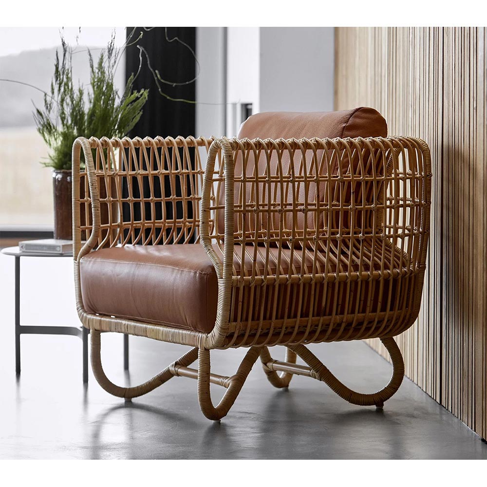 Nest Lounge Chair - Cognac Leather Cushions | Rouse Home