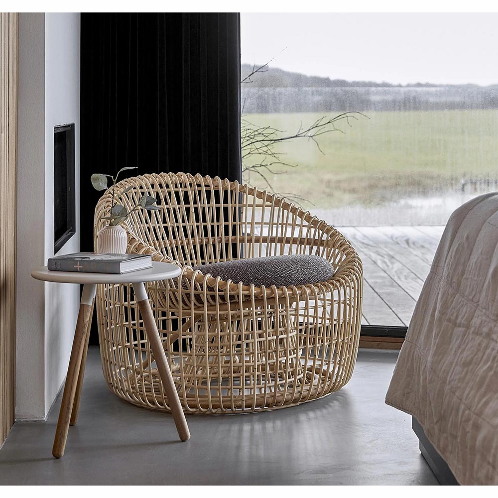 Nest Round Chair Cognac Leather Cushions 4 | Rouse Home
