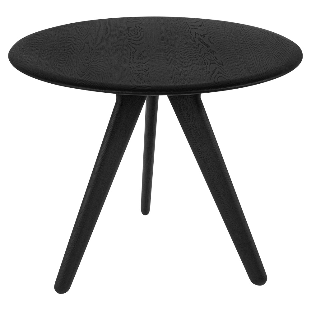 Slab 36" Round Dining Table - Black Oak