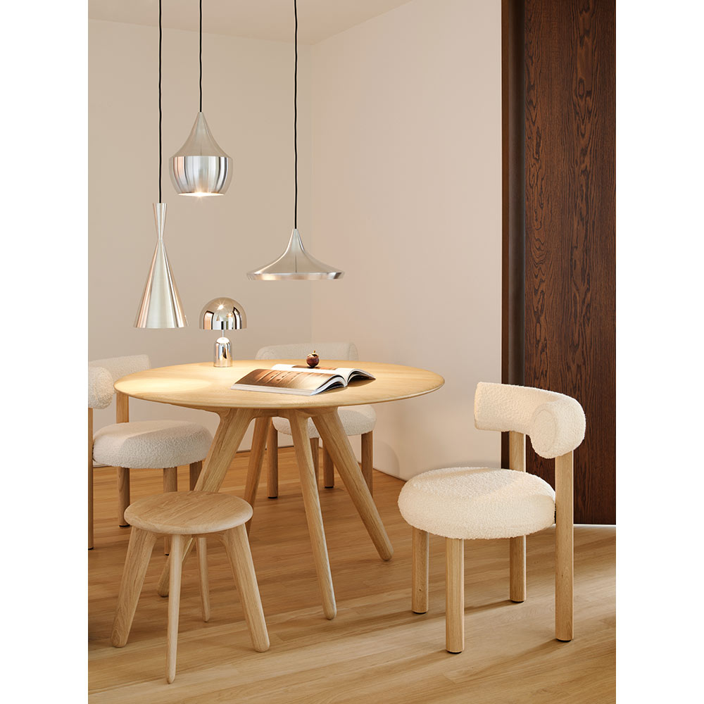 Slab 48" Round Dining Table - Natural Oak