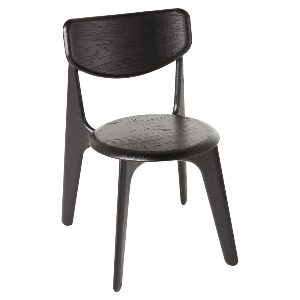 Slab Dining Chair - Black Oak