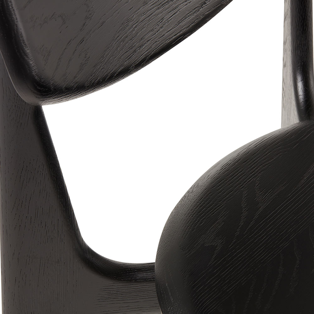 Slab Dining Chair - Black Oak