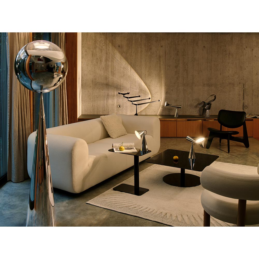 Slab Lounge Chair - Black Oak, Black Leather